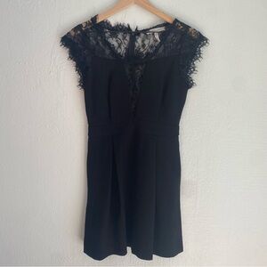 BCBGeneration Black Sheath Mini Dress Scoop Neck Cap Sleeve